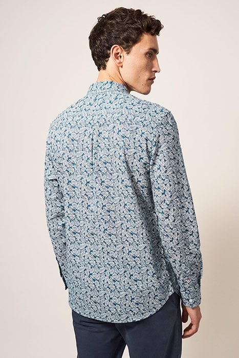 CHORLEY LEAF PRINTED SHIRT DEEP BLUE 3