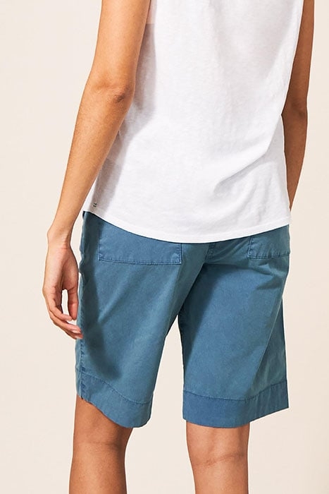 HAYLEY ORGANIC CHINO SHORTS MID TEAL 2