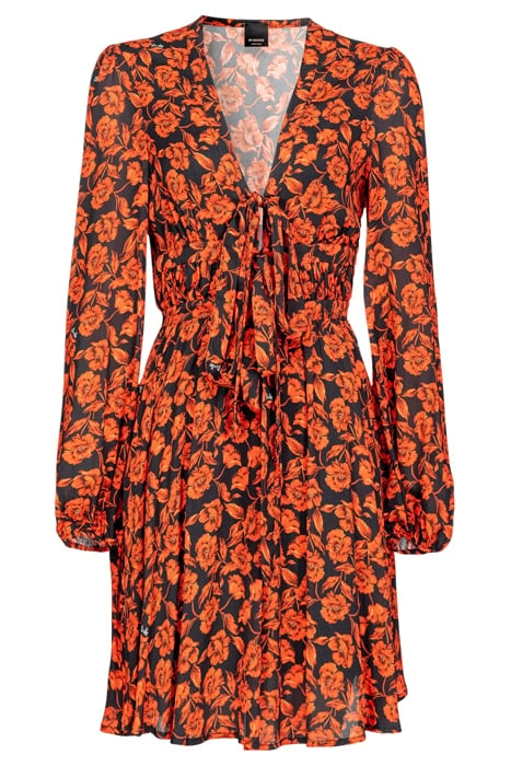 ALTAVELA ABITO CREPE STAMPA FI BLACK/RED MULTI 6