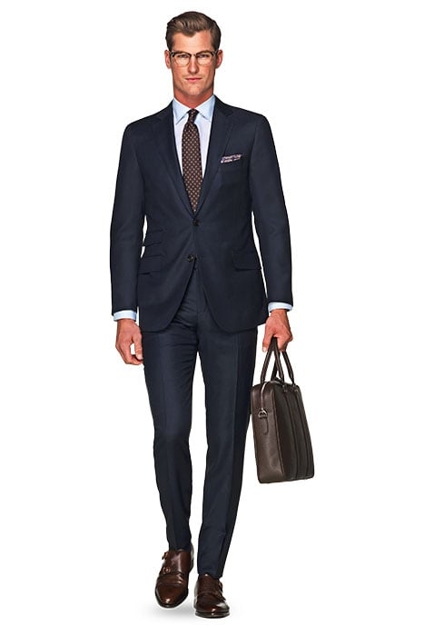 NAVY BIRD'S EYE SIENNA SUIT NAVY 2
