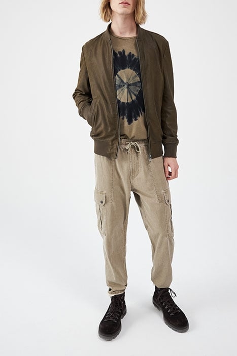 LIGHT KHAKI TIE-DYE T-SHIRT WITH IMAGES 3