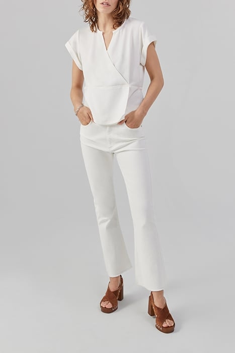 ECRU WRAP TOP WITH PEPLUM 3