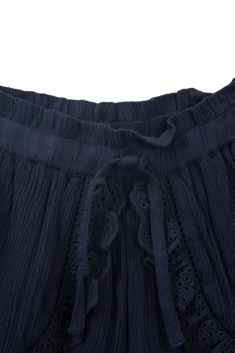 BABY GIRLS’ NAVY SHORTS WITH EMBROIDERED RUFFLES 3