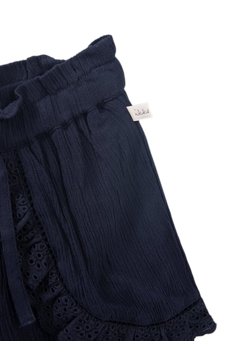 BABY GIRLS’ NAVY SHORTS WITH EMBROIDERED RUFFLES 4