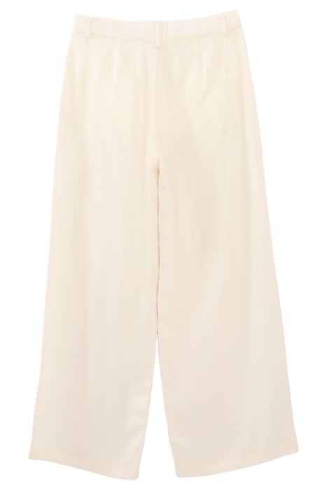 GIRLS' ECRU LENZING™ LYOCELL™  WIDE TROUSERS 3