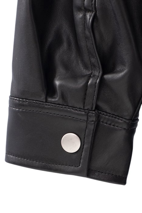 GIRLS’ BLACK OVERSHIRT IN SYNTHETIC FABRIC 6