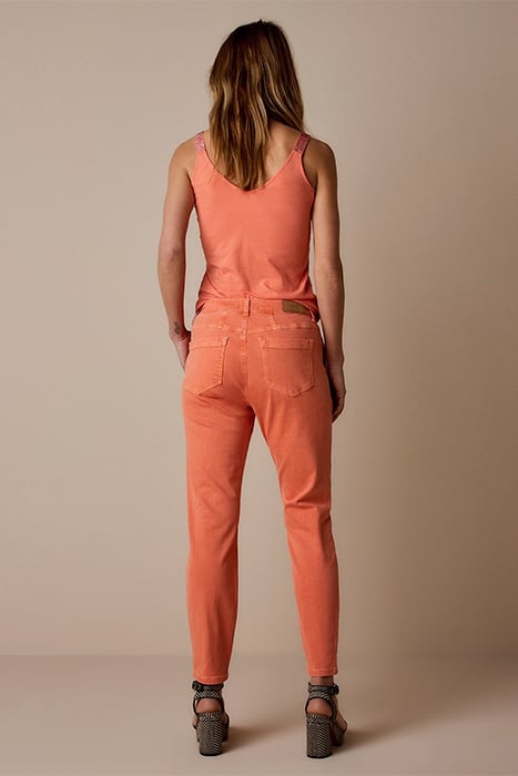 SLIM PANT GRAIN STRETCH TWILL FRESH PAPAYA 2