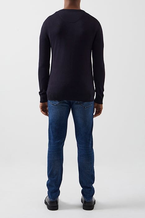 V-NECK KNIT JUMPER DARK NAVY 2