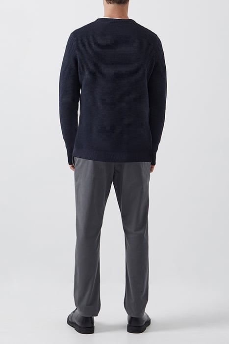 OTTOMAN CREW NECK JUMPER DARK NAVY 3