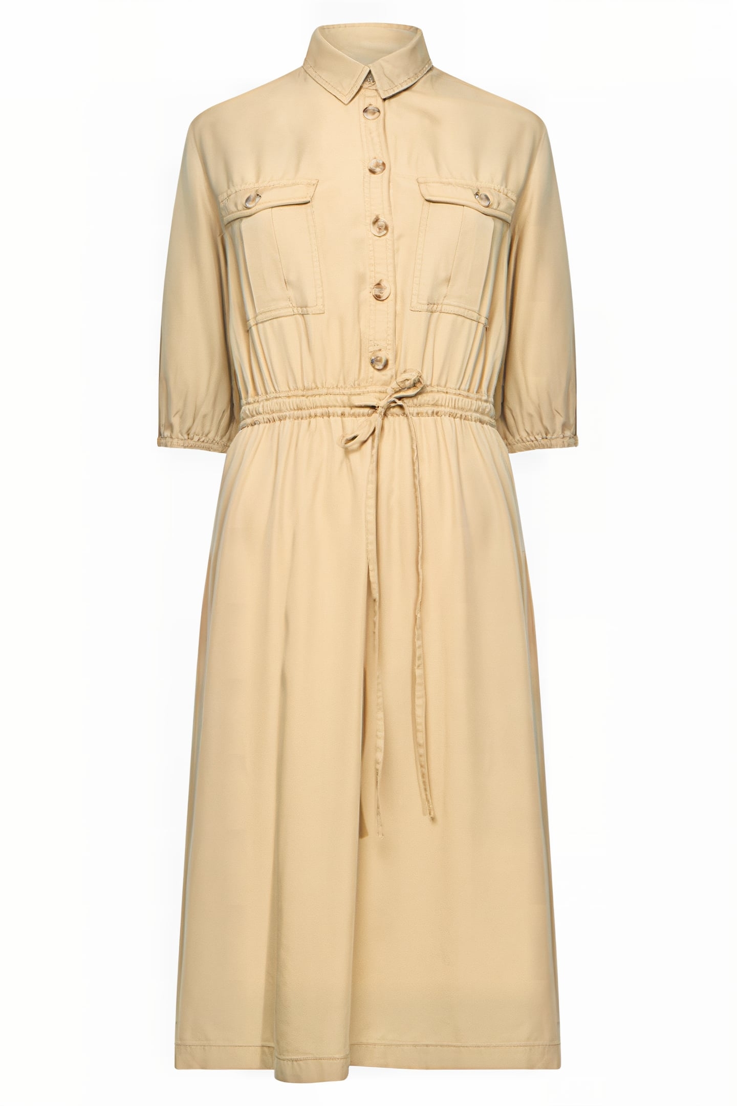 ELKIE TWILL DRAWSTRING DRESS INCENSE 3