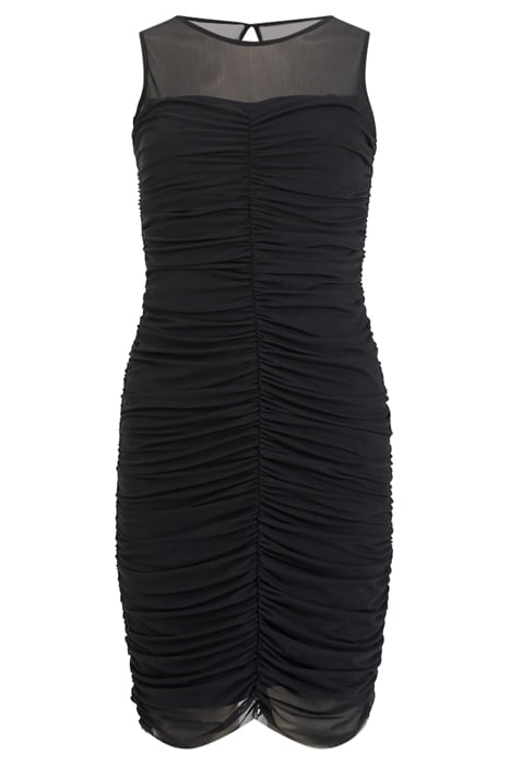 YVES ILLUSION RUCHED MINI DRESS BLACKOUT 4