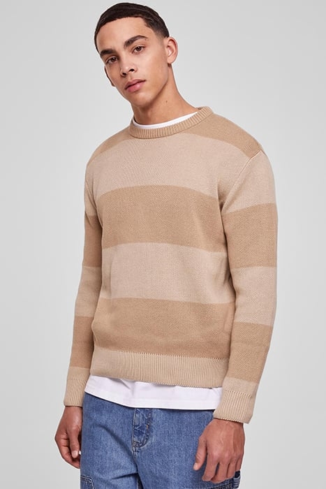 HEAVY OVERSIZED STRIPED SWEATSHIRT WARMSAND/WETSAND 1