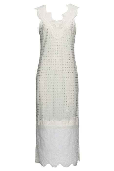 AMALIA ABITO CREPE BORCHIETTE WHITE 3