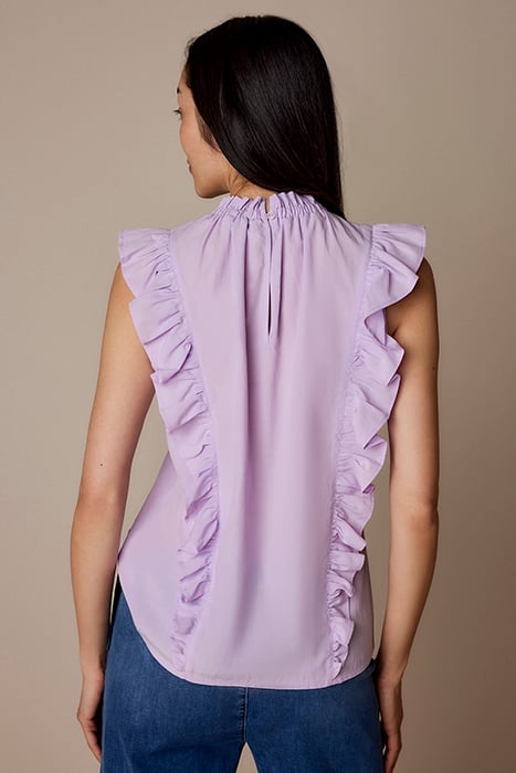 TOP RUFFLES TENCEL/COTTON SOFT ORCHID 2
