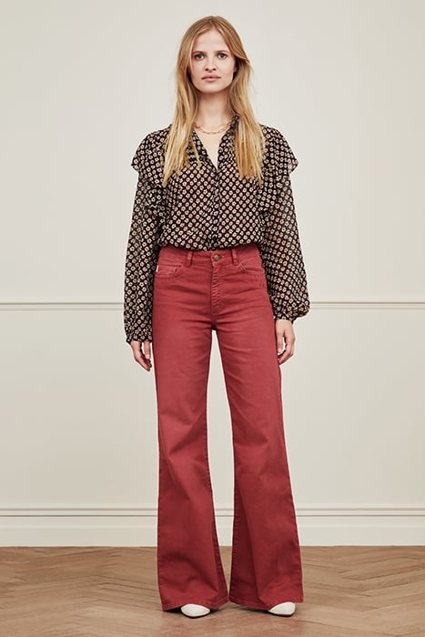 BIBI LONG SLEEVE BLOUSE BLACK/CRAZY CLAY 4