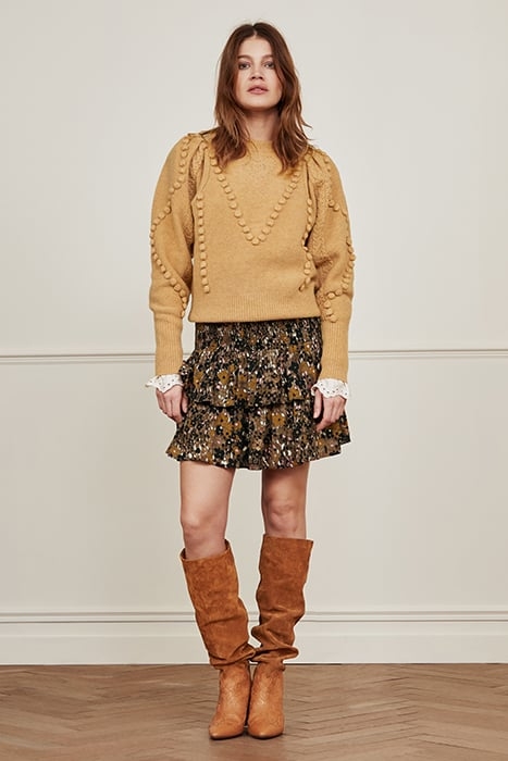 MARY TESS SKIRT CLASSY CAMEL/BLACK 1