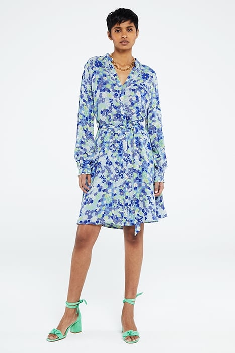 DORIEN FRILL DRESS RIAD BLUE/ACAPULCO G 3