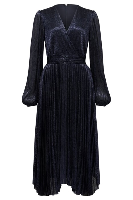 SAHARA WRAP PLISSE MIDI DRESS NAVY 3