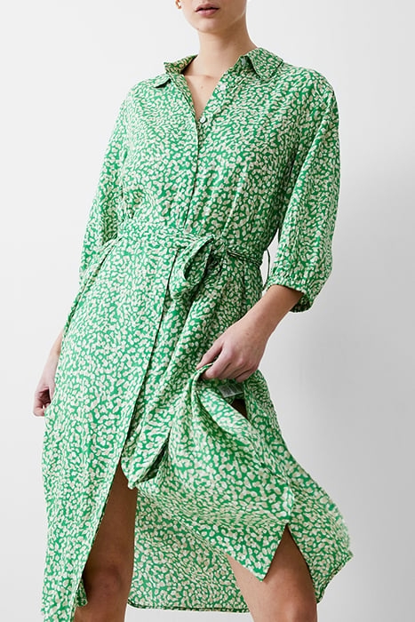 CADIE BTN THRU SHRT DRESS MIDI POISE GREEN 3