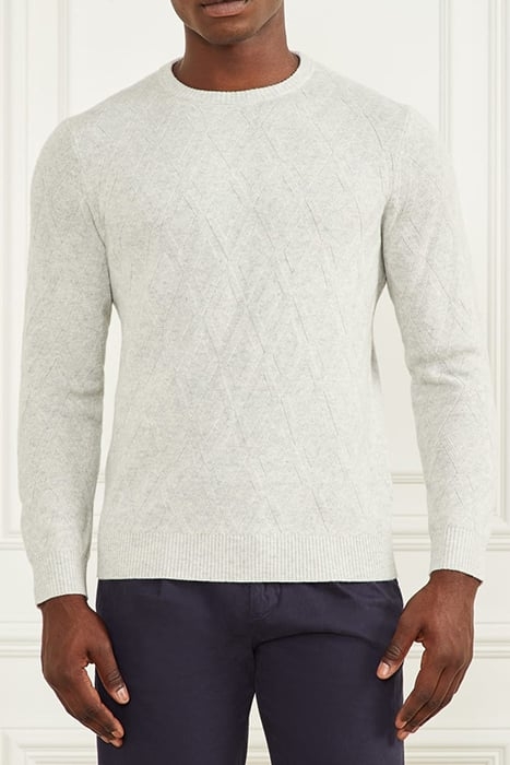 LS CN RHOMBUS STITCH LIGHT STONE HEATHER 1