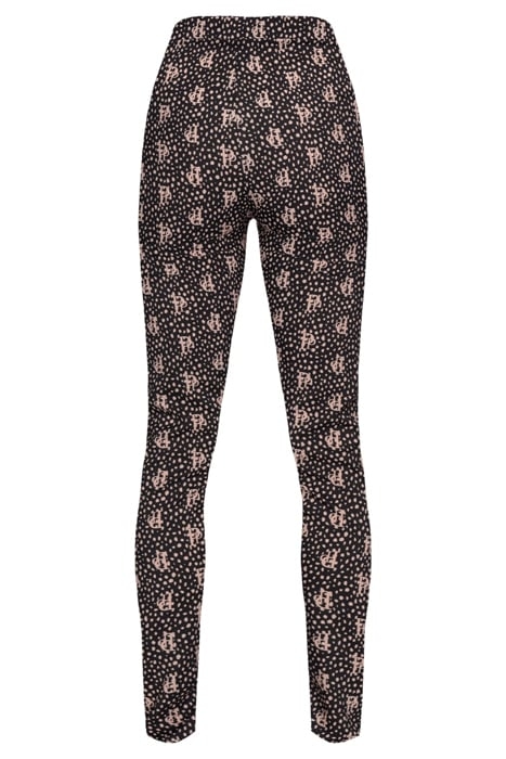 LOTO PANTALONE GEORGETTE STRET BLACK/NUDE 2