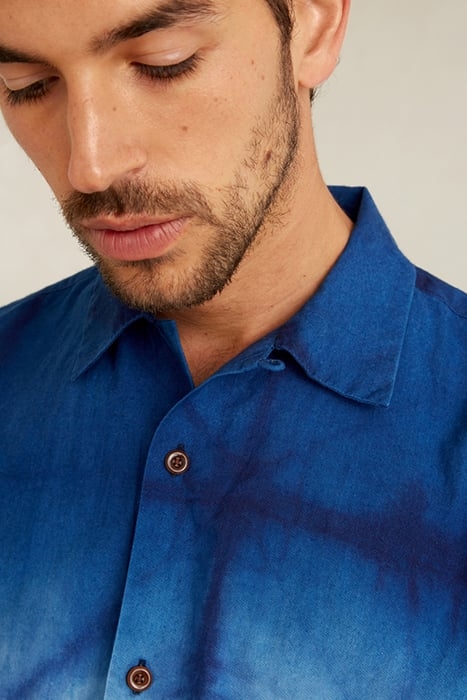 BALDER L/S SHIBORI OMBRE NATURAL INDIGO 5