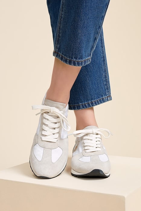 O.ZAKI - TWO-MATERIAL TWINE SNEAKERS WITH DANCER EMBROIDERY 2