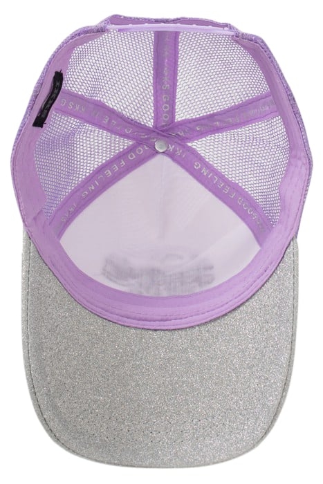 GIRLS’ VIOLET CAP WITH SILVER GLITTERY VISOR 4