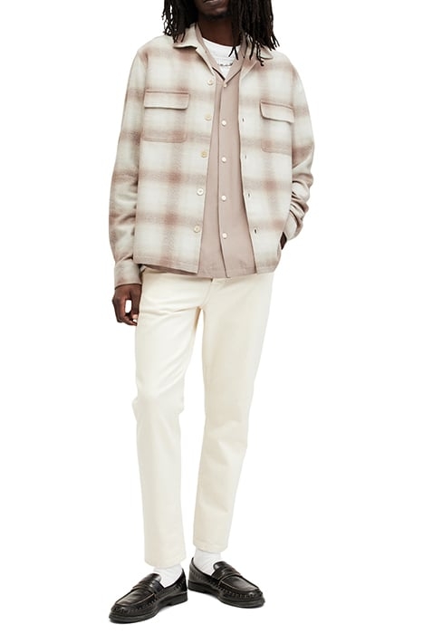 KNOLL LS SHIRT OATMEAL WT/CHESTNU 3