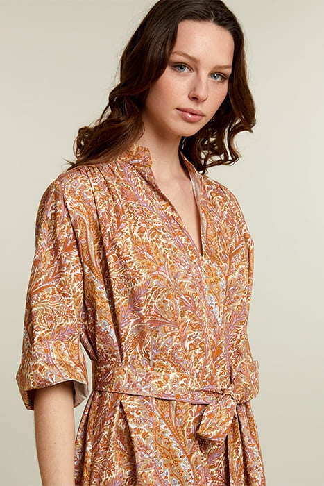 FANTASY BELTED COTTON DRESS 4