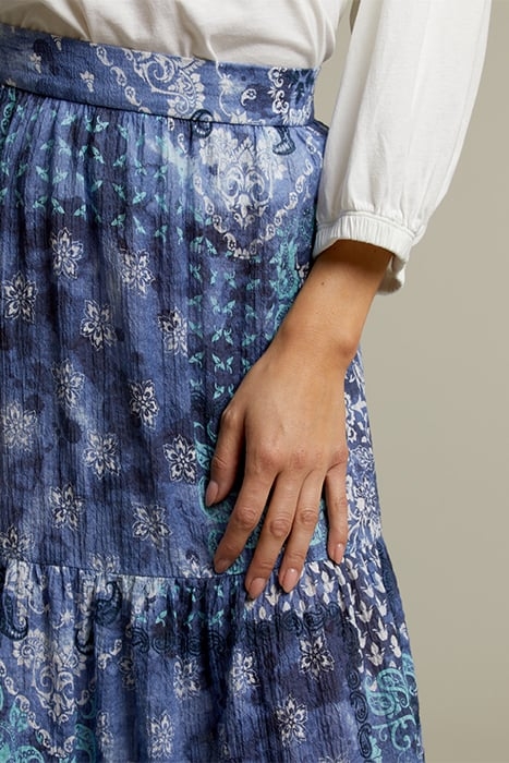 FANTASY BLUE ELASTIC WAIST SKIRT 4