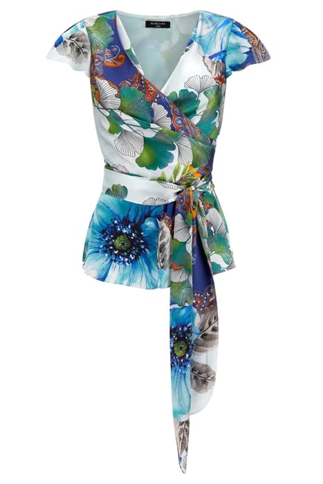 MARCIANO BY GUESS MADELYN TOP LUCKY CHARM BLOUSE PRINT 1