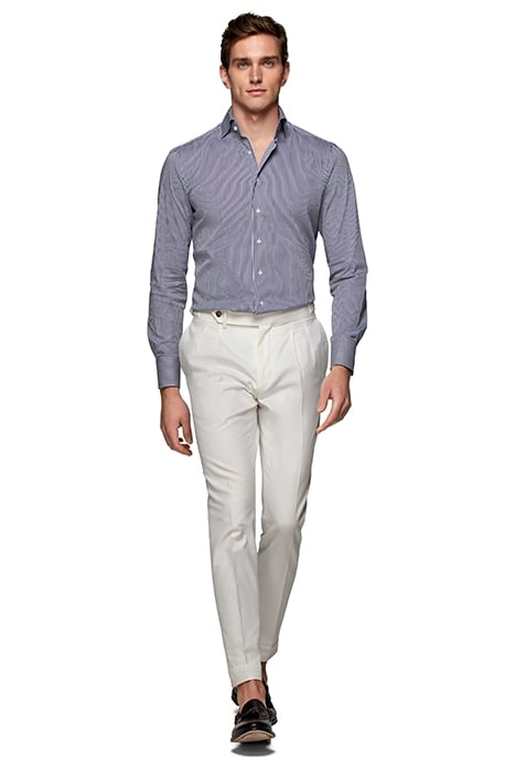 LUXURY STRETCH NAVY STRIPE NAVY 3