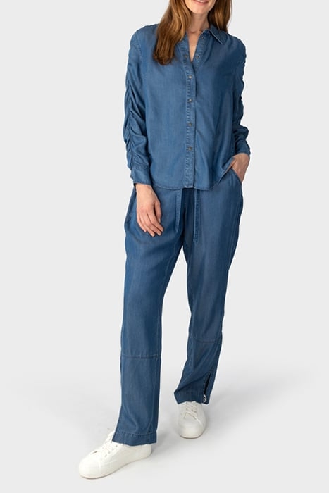 BLOUSE WOVEN LONG SLEEVES MID BLUE DENIM 3