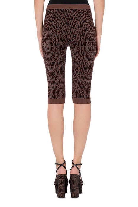 ALLOVER LOGO WOOL LEGGINGS BROWN 2