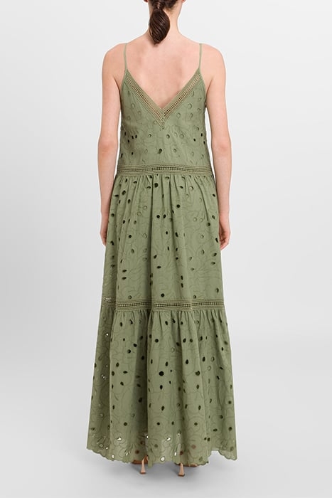 MICHAELA MAXI LENGTH STRAP DRESS MEADOW GREEN 2