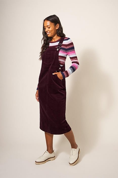 EMMIE  CORD MIDI PINNY DARK PLUM 1