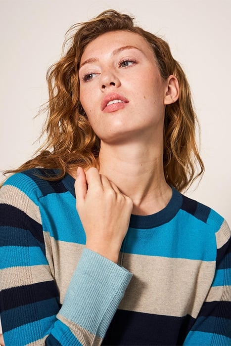 URBAN COLOURBLOCK JUMPER TEAL 5