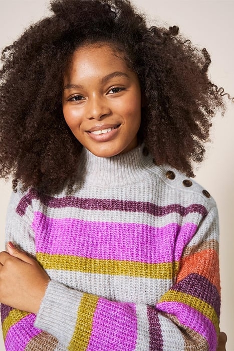 RAINBOW STRIPE JUMPER NATURAL 5