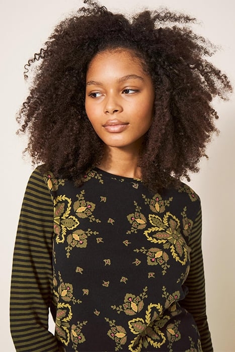 WHISPER TEE BLACK PRINTED 5