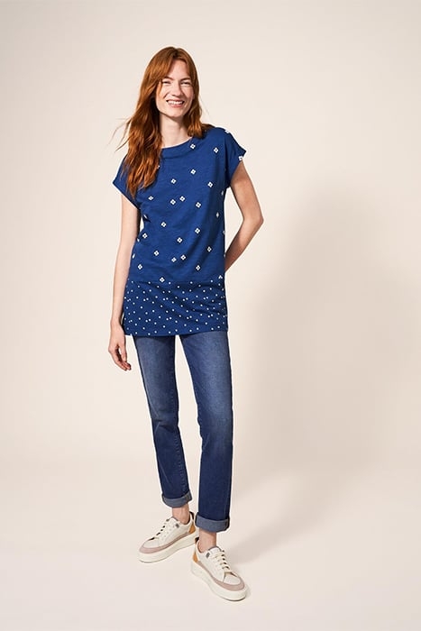 CARRIE TUNIC NAVY PRINTED 3
