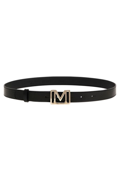MANUELA LEATHER BELT JET BLACK 1