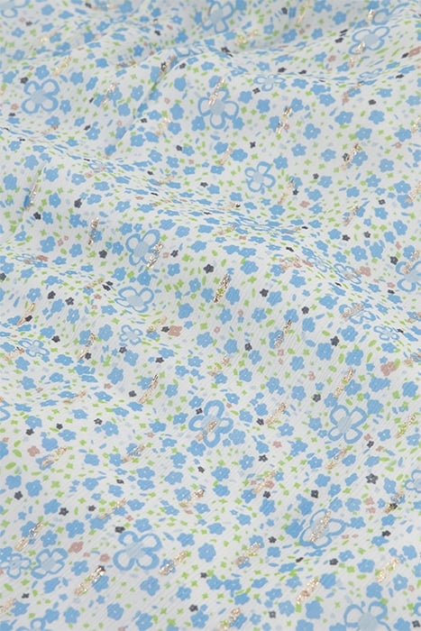 NATASJA FRILL DRESS CREAM WHITE/RIAD BLU 6