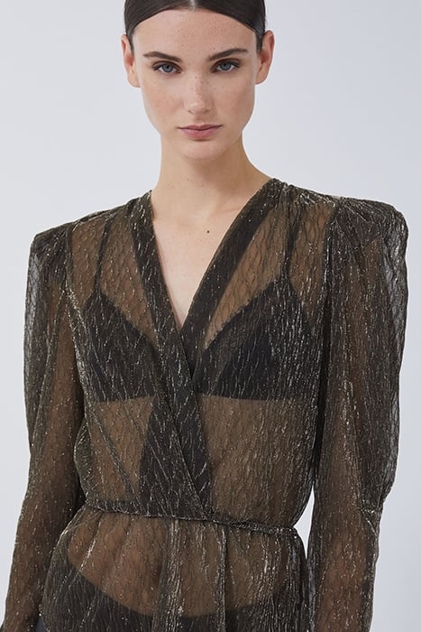 PARWENE BLOUSE IN BLACK/GOLD 4