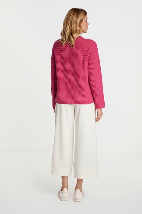 RIB CREW NECK RECYCLED PINK POWER 2