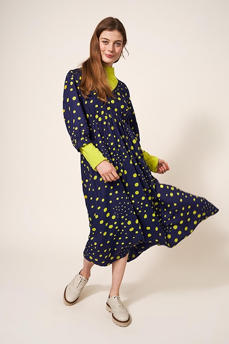 LUCY ECO VERO MINI DRESS NAVY 2