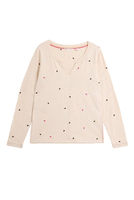 NELLY  EMBROIDERED TEE NATURAL 3