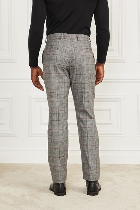 ROGER CLASSIC CHINO FIT BLACK/WHITE/RED TAILORED PANT 7