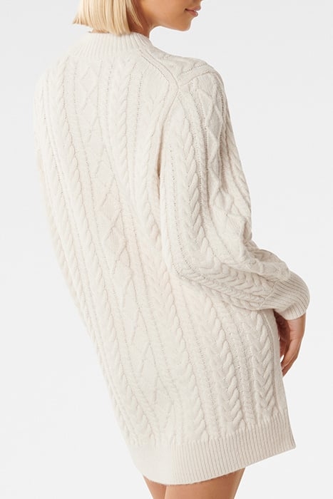 HARPER CABLE JUMPER KNIT DRESS PORCELAIN 2