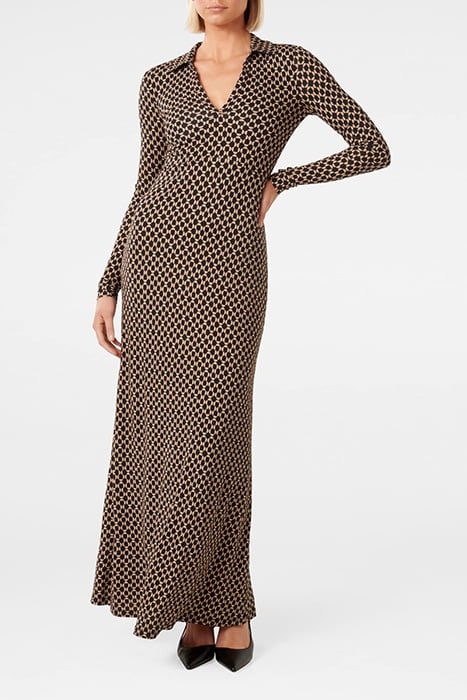 KAITLYN COLLARED JERSEY DRESS WINTON GEO 1